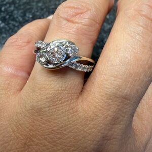 14k natural diamond ring